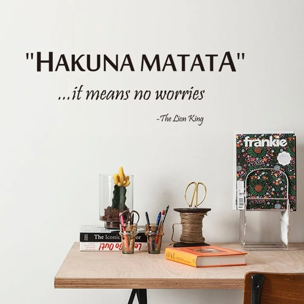 Наклейка на стіну home Hakuna Matata Inspirational Quotes The Lion King 14 x 57 см, фото №2 Наклейка на стіну home Hakuna Matata Inspirational Quotes The Lion King 14 x 57 см, фото №2