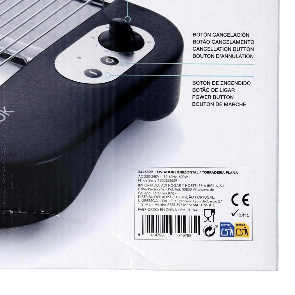 Горизонтальний тостер Dcook Gallery, 600 Вт, фото №6