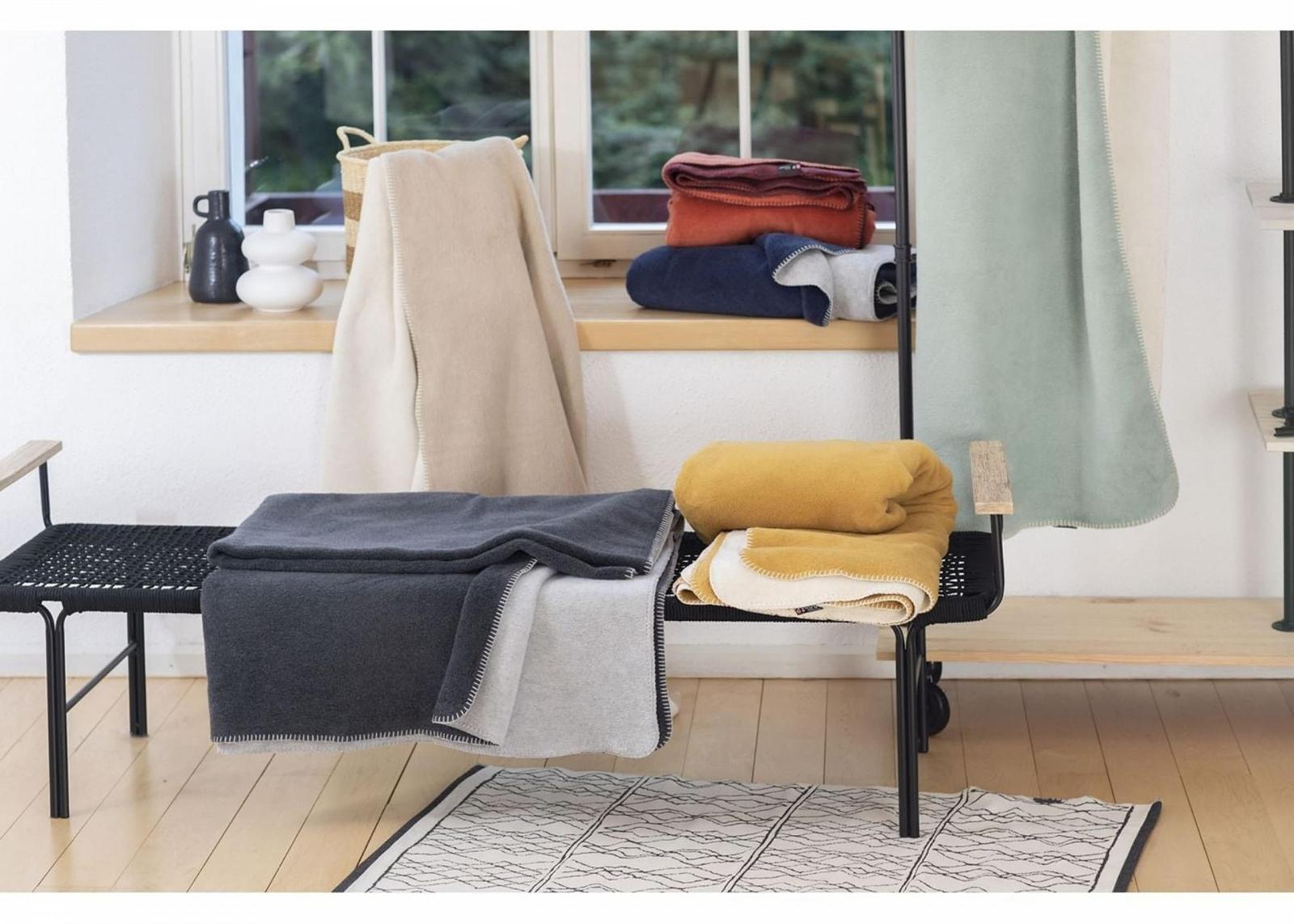 Плед David Fussenegger Savona Однотонний Двосторонній З коротким ворсом 150 x 200 см Золотий Жовтий, фото №3