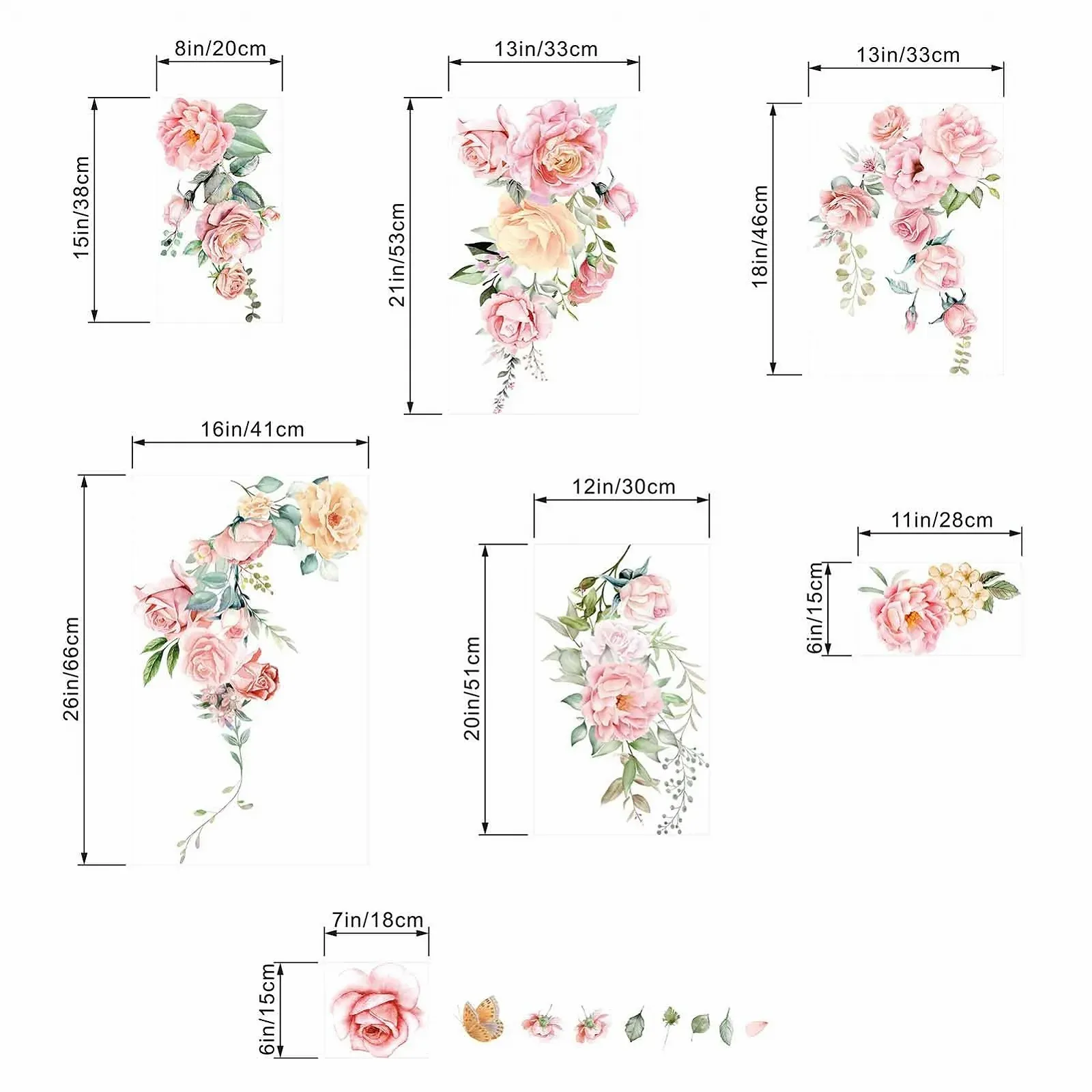 Наклейки на стіну Floral квіткові, фото №4