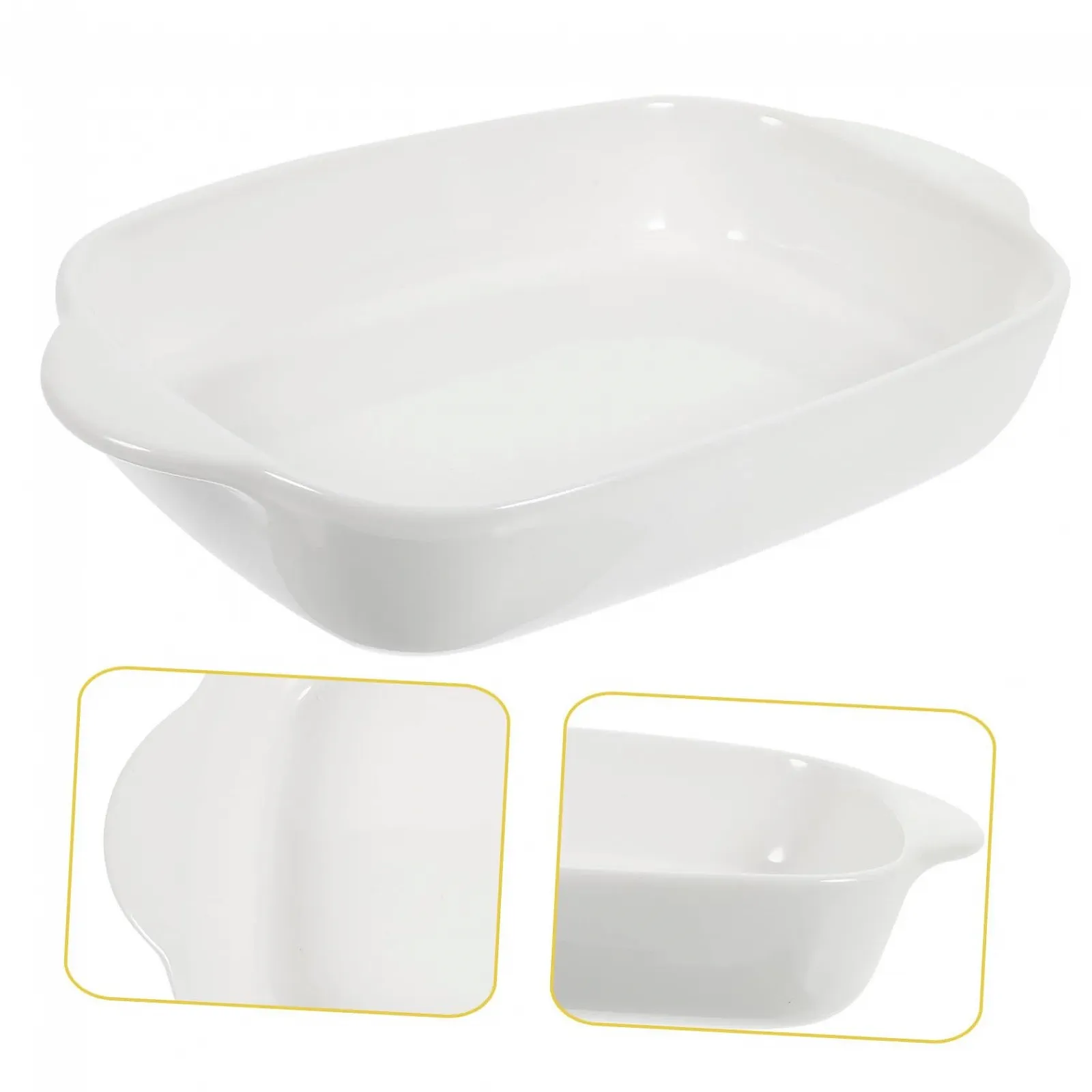 Форма для запікання GLEAVI керамічна з подвійними ручками для лазаньї піци та тортів, фото №8