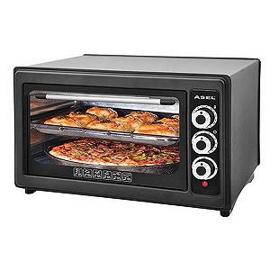 Электрическая духовка Asel AF-0123 (40-23) 40 л 1300 Вт Серая - Фото 1