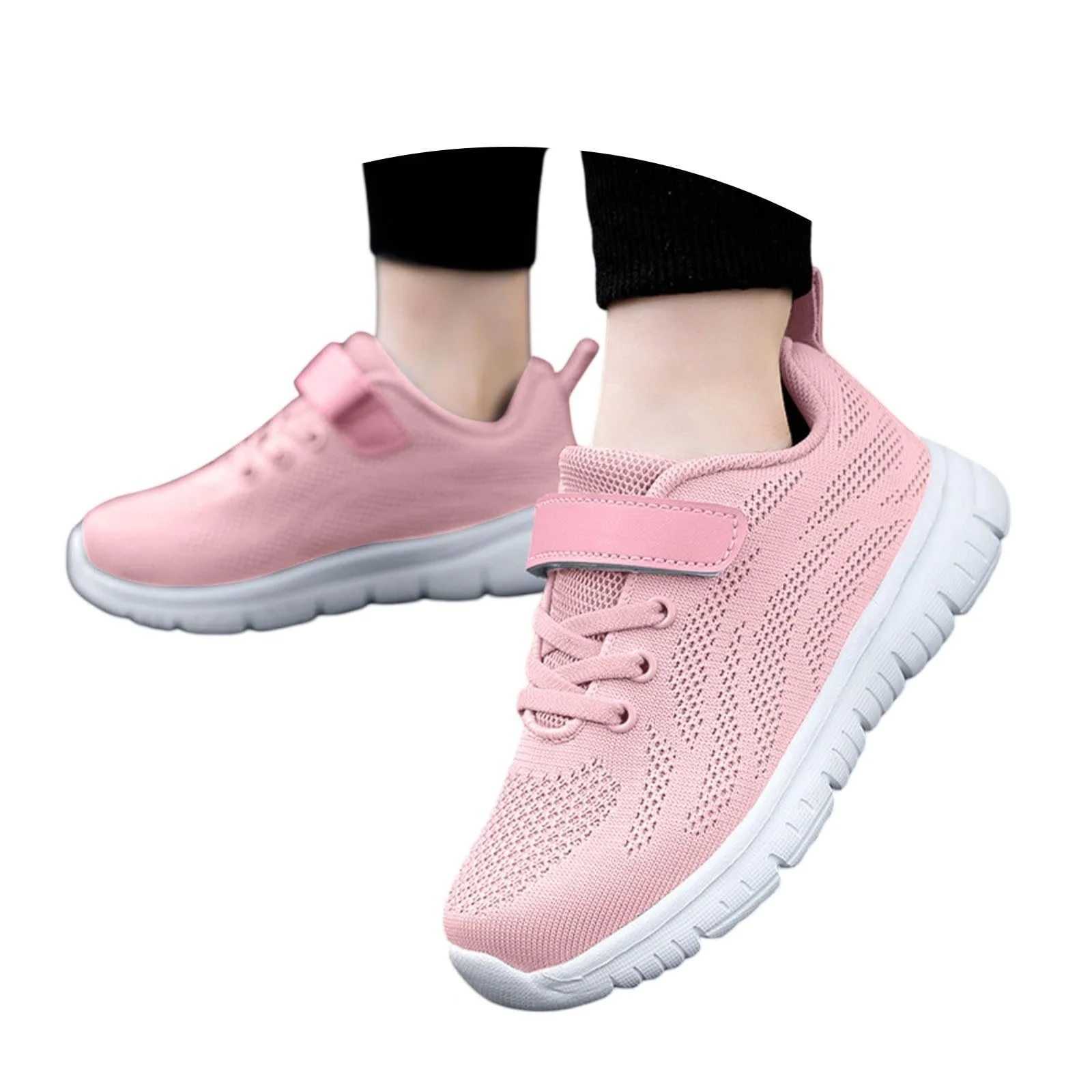 Кроссовки для девочек, дышащие, легкие, для бега по пересеченной местности, минималистичные, для бега по дороге, на шнуровке, для помещений, фото №2