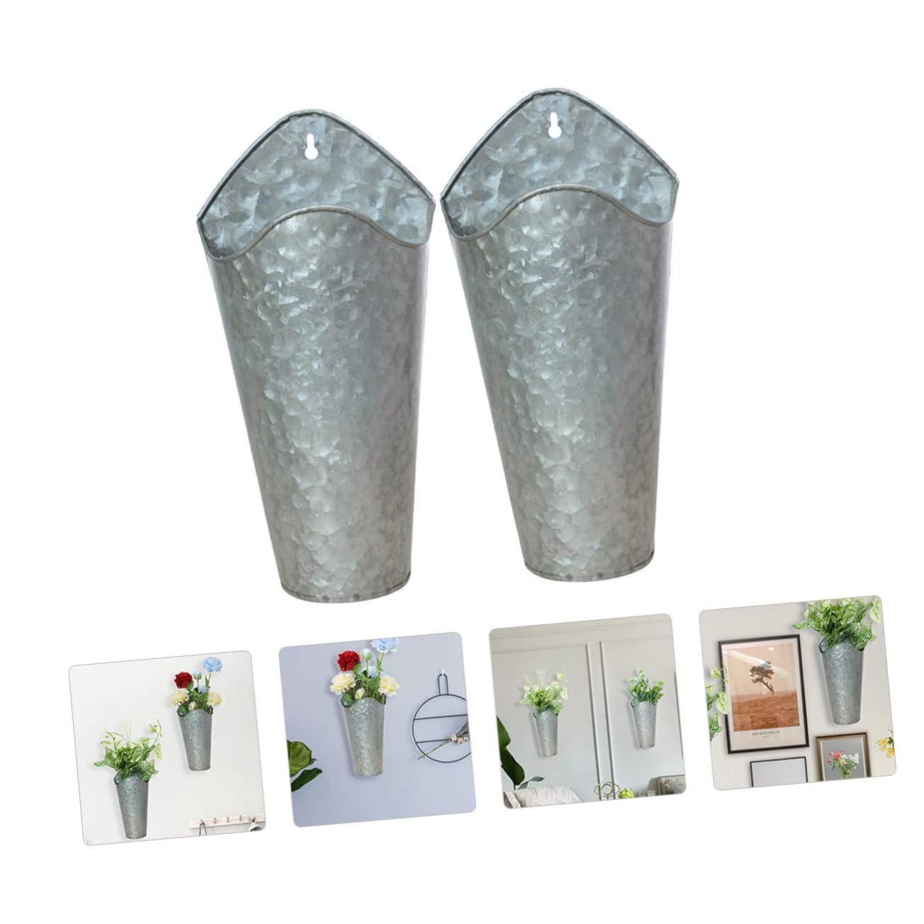 Настінні кашпо-вази HEMOTON Залізні Набір із 2 шт., фото №8