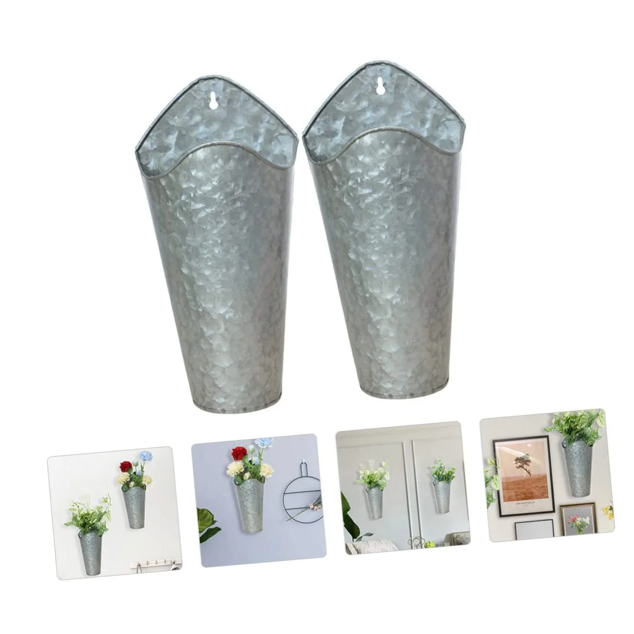 Настенные кашпо-вазы HEMOTON Железные Набор из 2 шт., фото №8