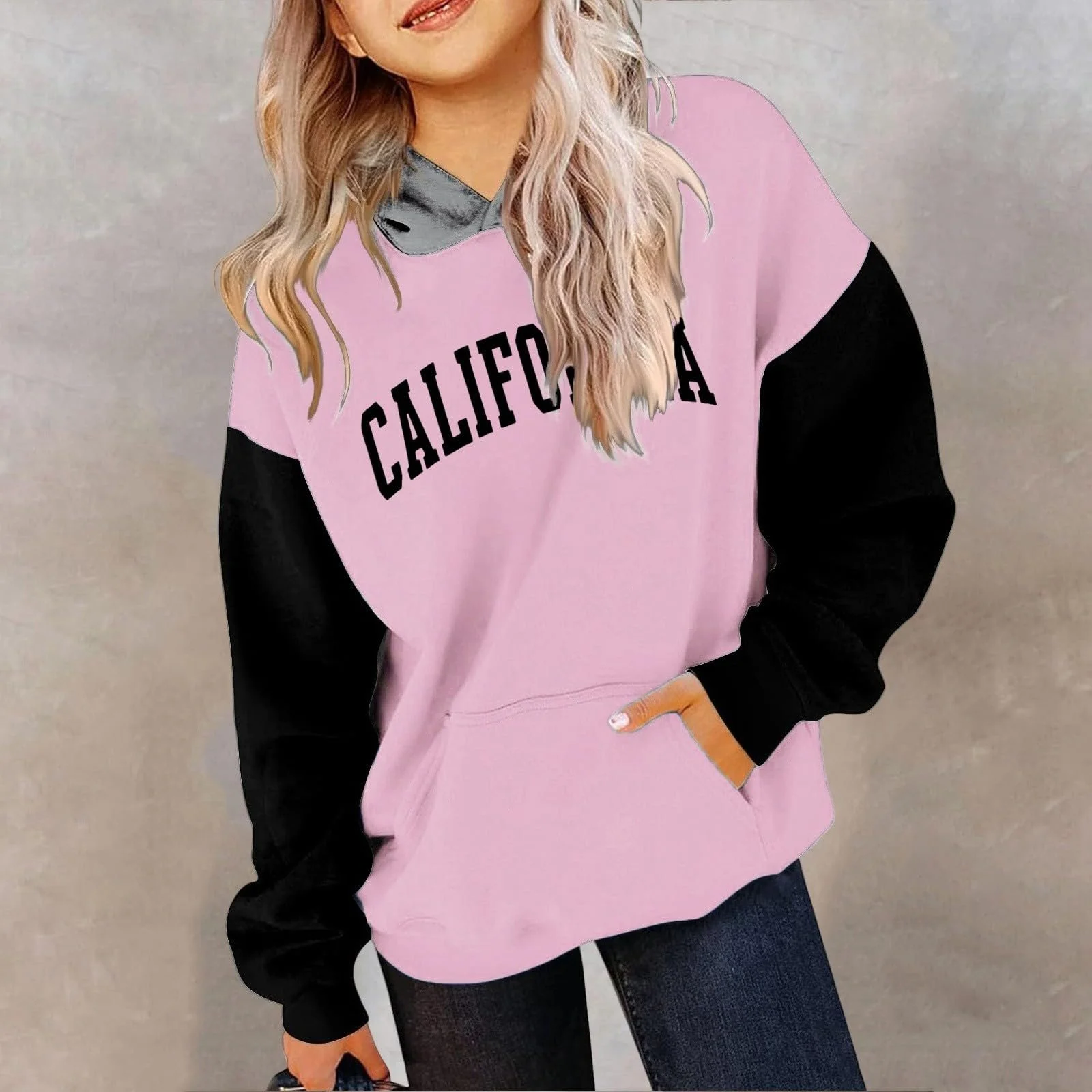 Худи для девочки, флисовый, с капюшоном и цветным принтом, размер 134, фото №3