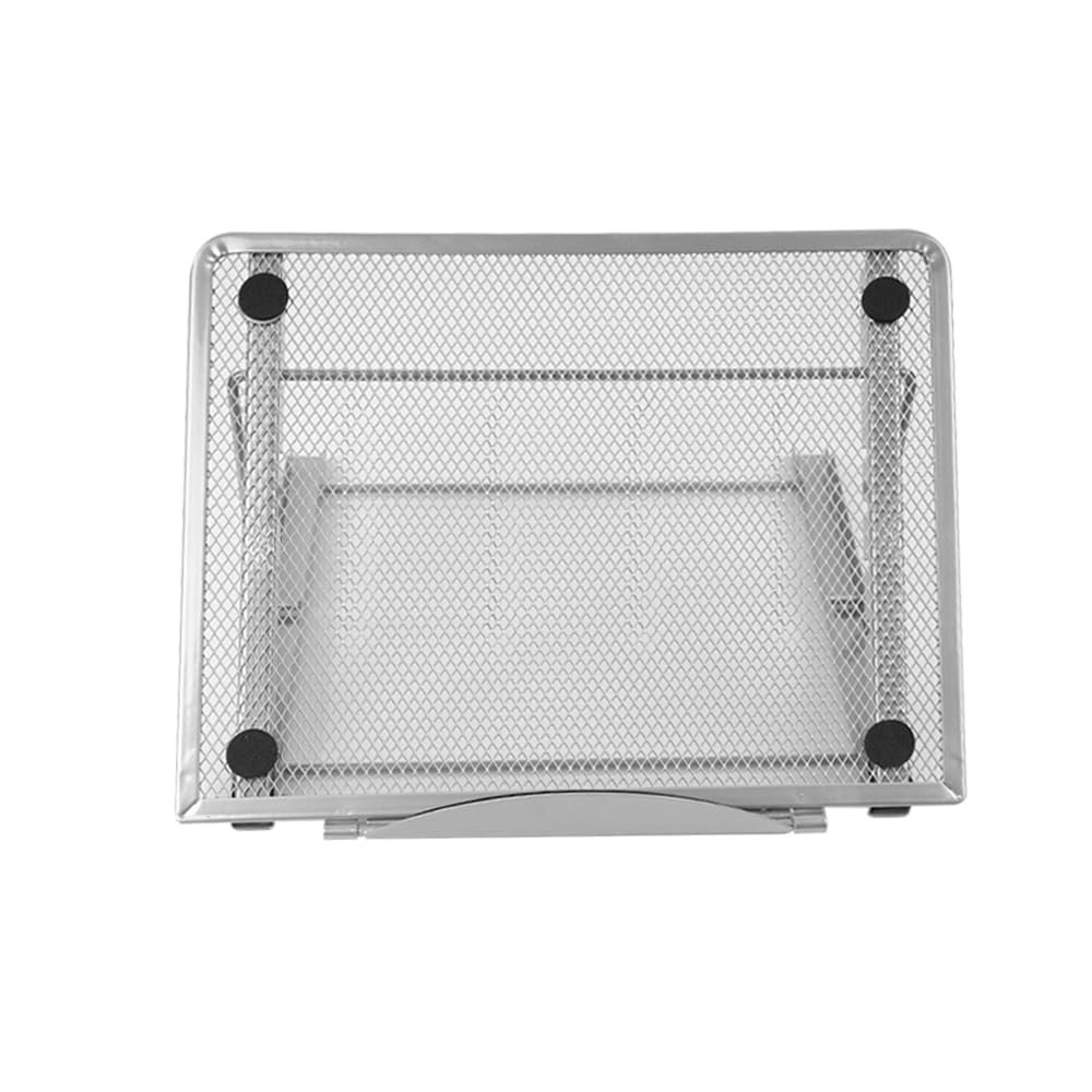 Подставка для ноутбука регулируемая, алюминиевая, серебристая, фото №3