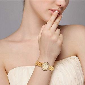 Часы Женские JewelryWe Кварцевые Аналоговые Золотой/Серебряный synthetic.ua - Фото 1