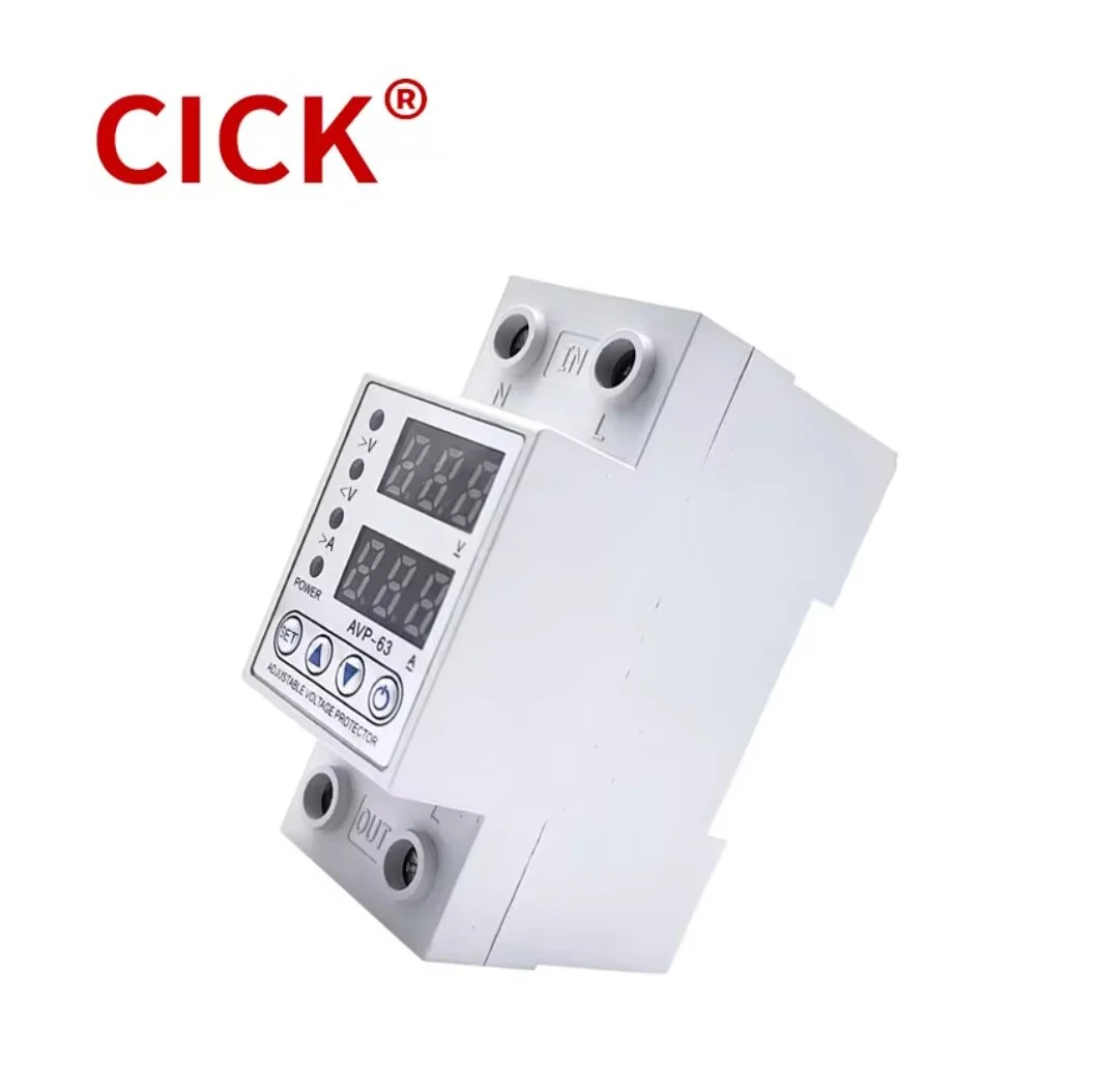 Реле контролю напруги CICK AVP 2P 63A 220V з дисплеєм, фото №1 Реле контролю напруги CICK AVP 2P 63A 220V з дисплеєм, фото №1
