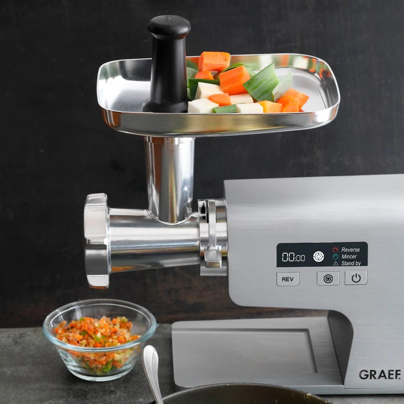 Мясорубка GRAEF Multiwolf FW500 2500 W серебристая, фото №2 Мясорубка GRAEF Multiwolf FW500 2500 W серебристая, фото №2