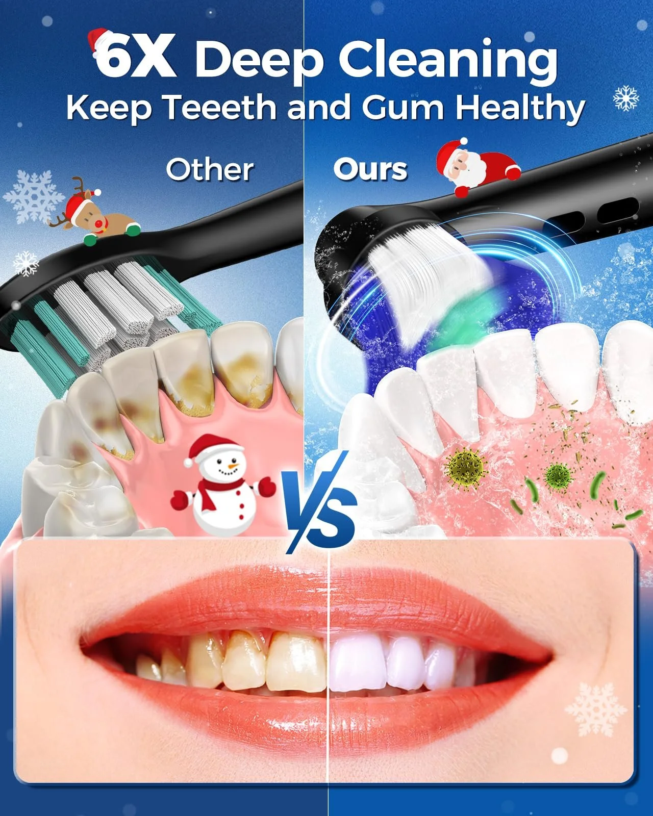 Электрическая зубная щетка TEETHEORY Ротационная 4 режима Черная, фото №5