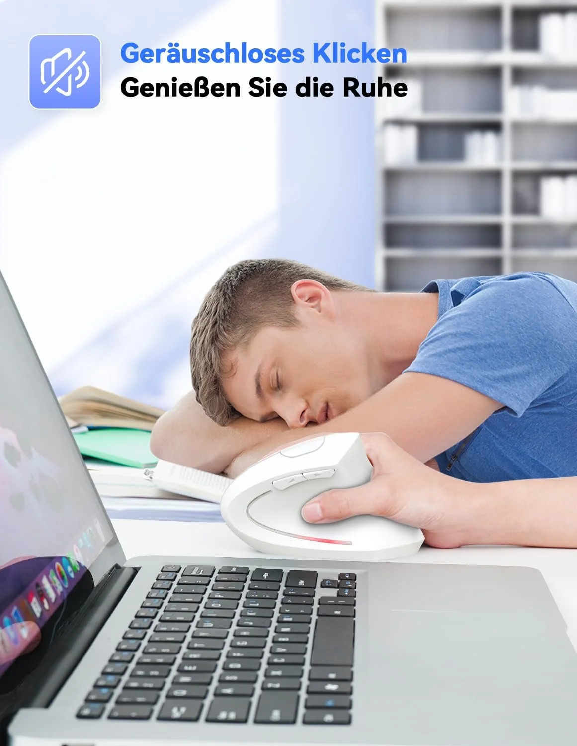 Миша TECKNET Бездротова вертикальна ергономічна 4800 DPI 5 кнопок, фото №4