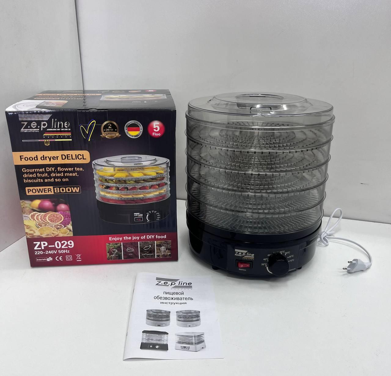 Сушильний апарат сушарка для фруктів овочів та інших продуктів дегідратор Zepline ZP 029 New Black, фото №1 Сушильний апарат сушарка для фруктів овочів та інших продуктів дегідратор Zepline ZP 029 New Black, фото №1