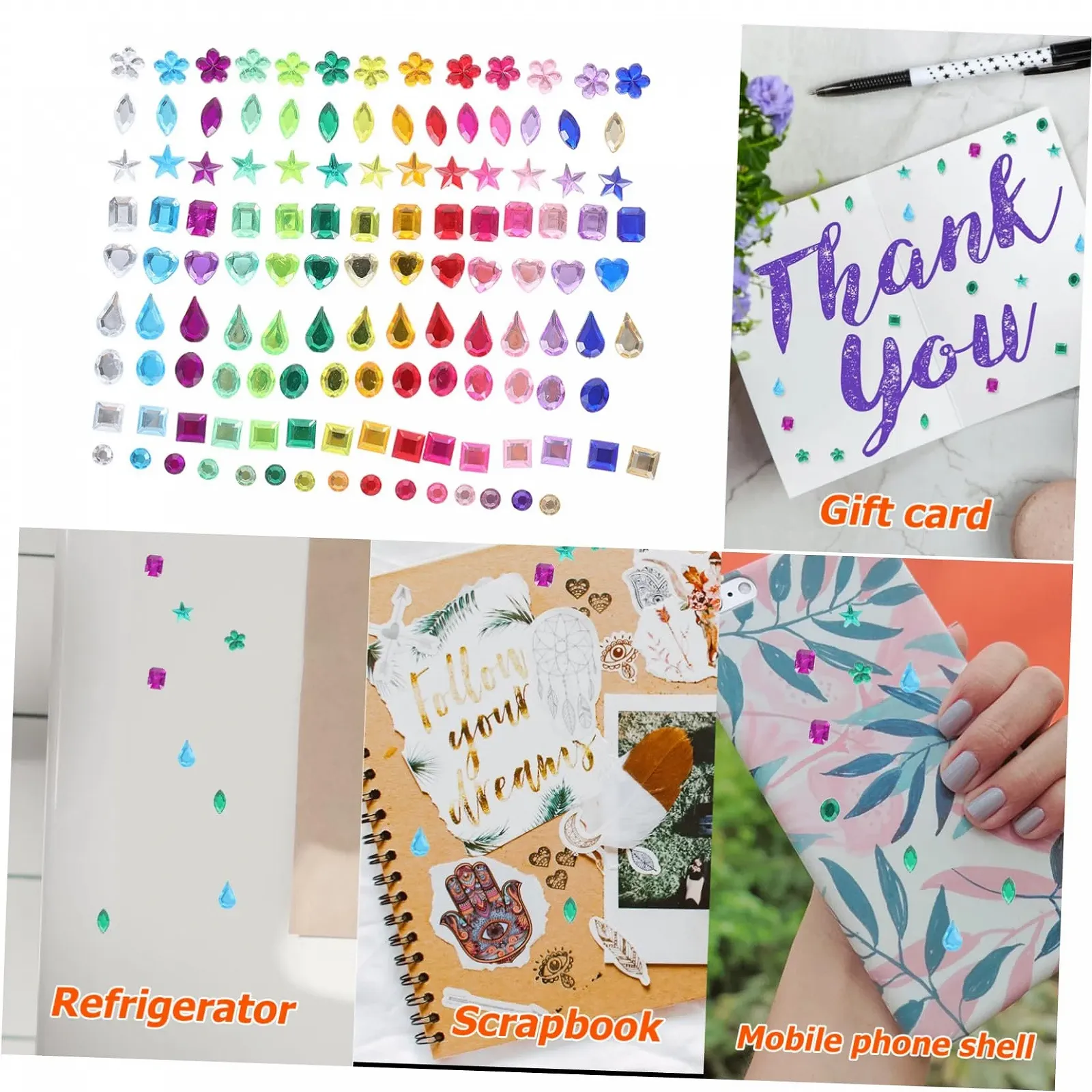 Набір акрилових прикрас для DIY Alien, акрилові плоскі різнокольорові, фото №2