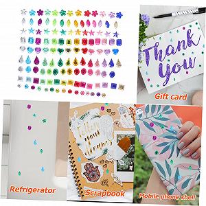 Набор акриловых DIY аксессуаров Alien, наклейки-драгоценности, стразы для ногтей, сердце, украшение для книг, скрапбук, плоские стразы, акриловые плоские разноцветные synthetic.ua - Фото 1