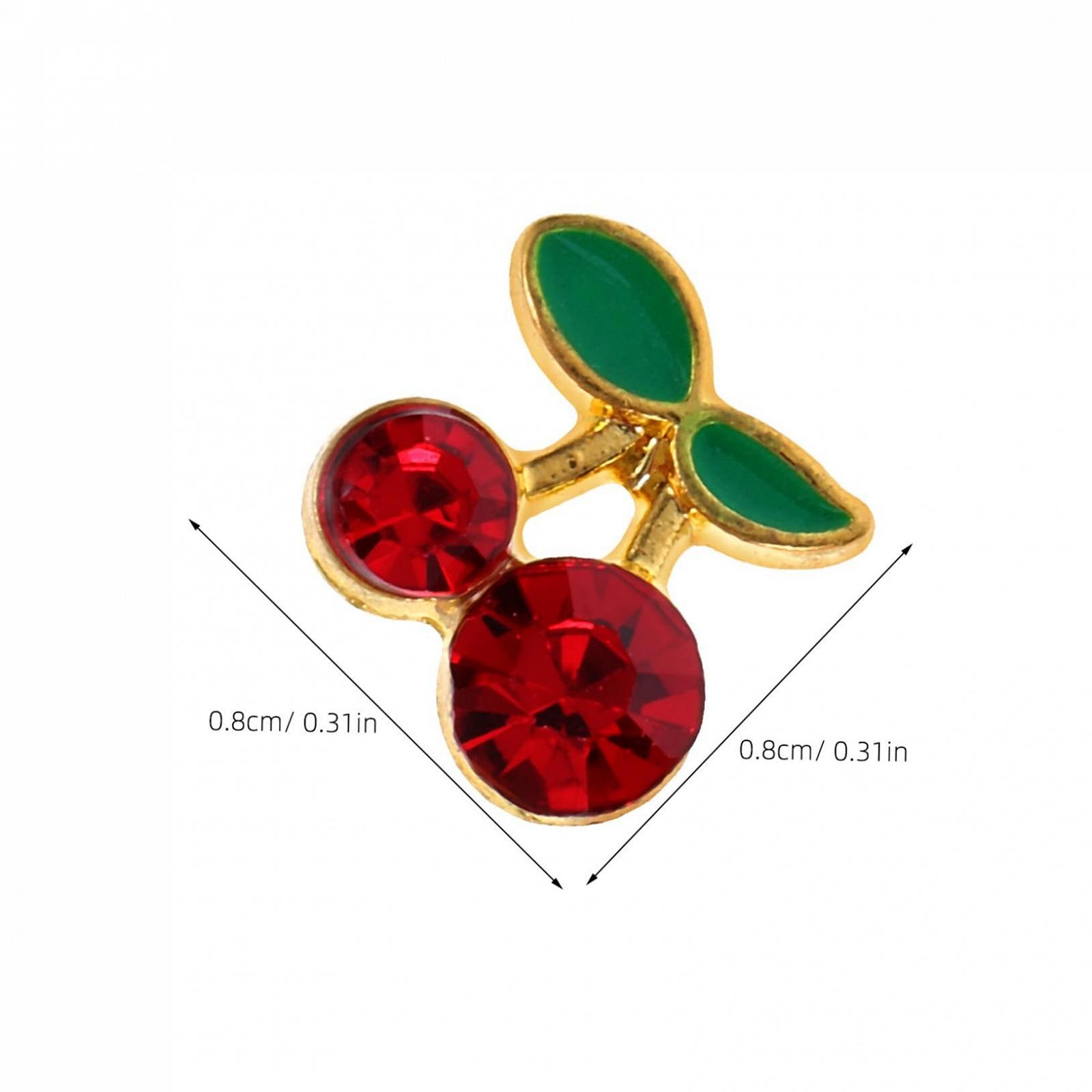 Прикраса для нігтів Вишня Beaupretty 32 шт. Золотий та рожево-золотий, фото №2