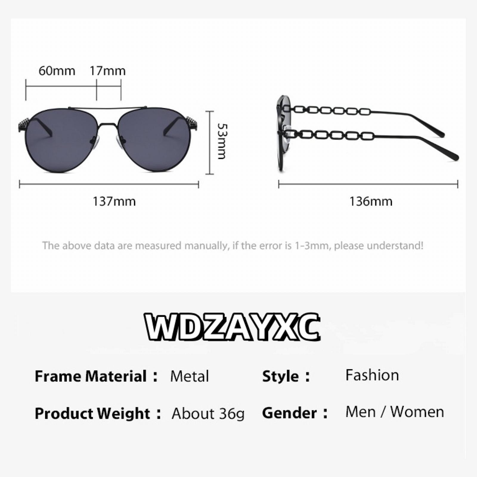 Сонцезахисні окуляри Retro Classic Vintage WDZAYXC з оправою у формі ланцюга для чоловіків та жінок, захист від ультрафіолету, фото №4 Сонцезахисні окуляри Retro Classic Vintage WDZAYXC з оправою у формі ланцюга для чоловіків та жінок, захист від ультрафіолету, фото №4