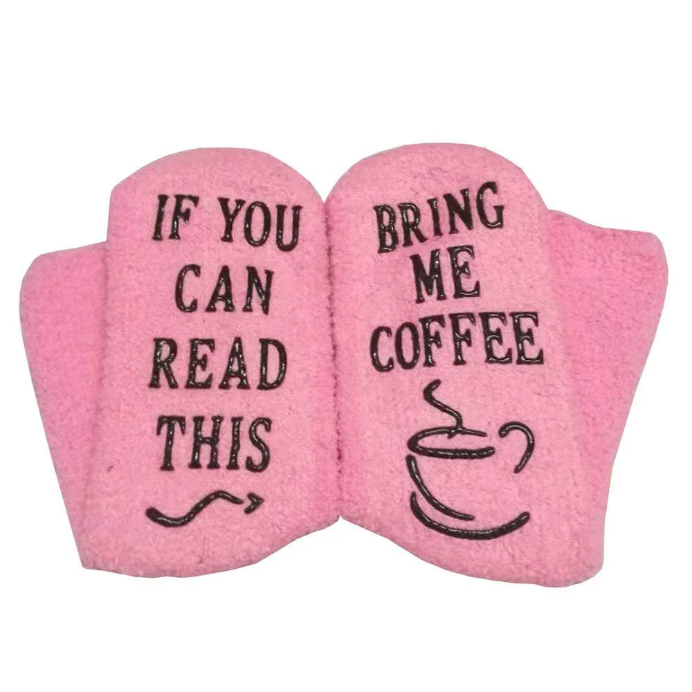 Шкарпетки з написом "If You Can Read This Bring Me Coffee", фото №2