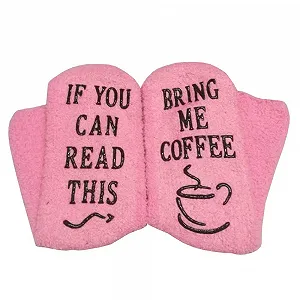 Шкарпетки з написом "If You Can Read This Bring Me Coffee" synthetic.ua - Фото 1