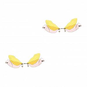 Сонцезахисні окуляри Квадратні PACKOVE Без оправи для жінок Унісекс x2 шт. - Фото 1