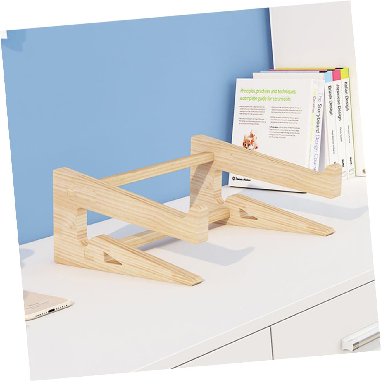 Підставка Дерев'яна для ноутбука GALPADA Регульована для комп'ютерів 12-14,7 дюймів, фото №5