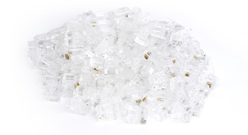 Коннектор RJ11/RJ14 Cablexpert (MP-6P4C/100) 100 шт/уп, фото №1
