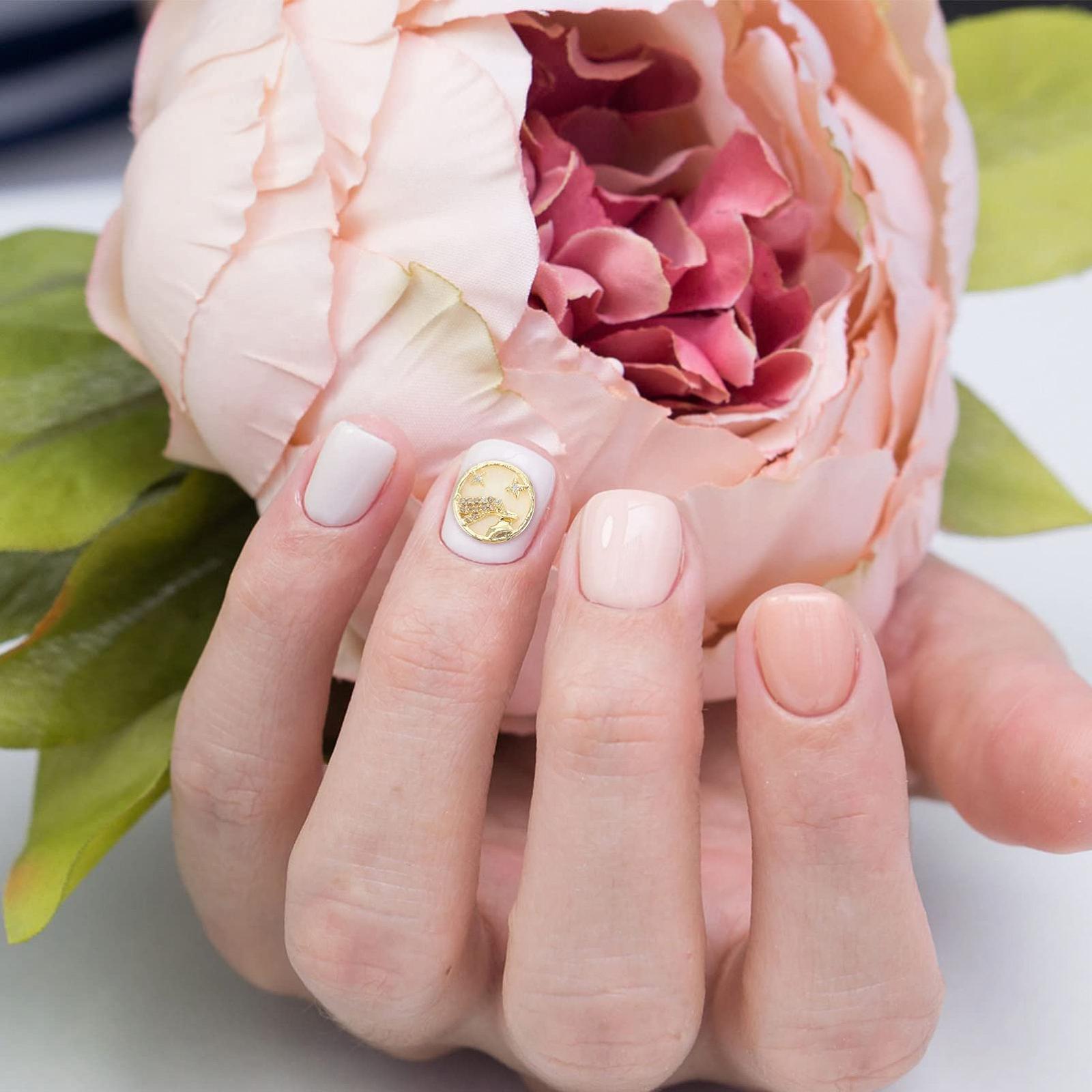 Стразы для ногтей FRCOLOR 5 шт. Цирконий, самоклеящиеся, металлик для маникюра, фото №6