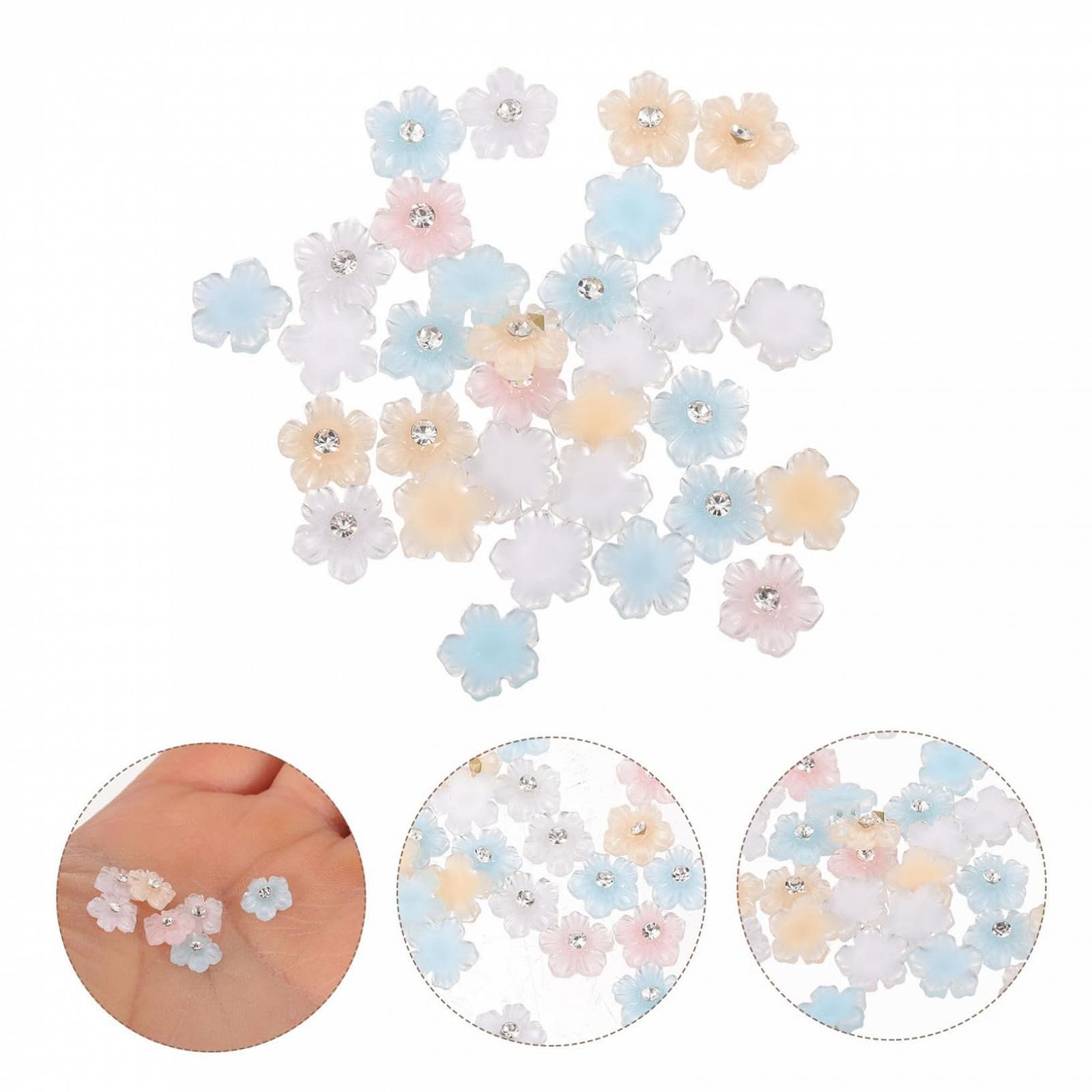 Украшения для ногтей PLAFOPE 2 пакета с цветочным узором, подвески-стразы для акриловых ногтей, аксессуары для DIY маникюра, маленькие украшения для ногтей, фото №8