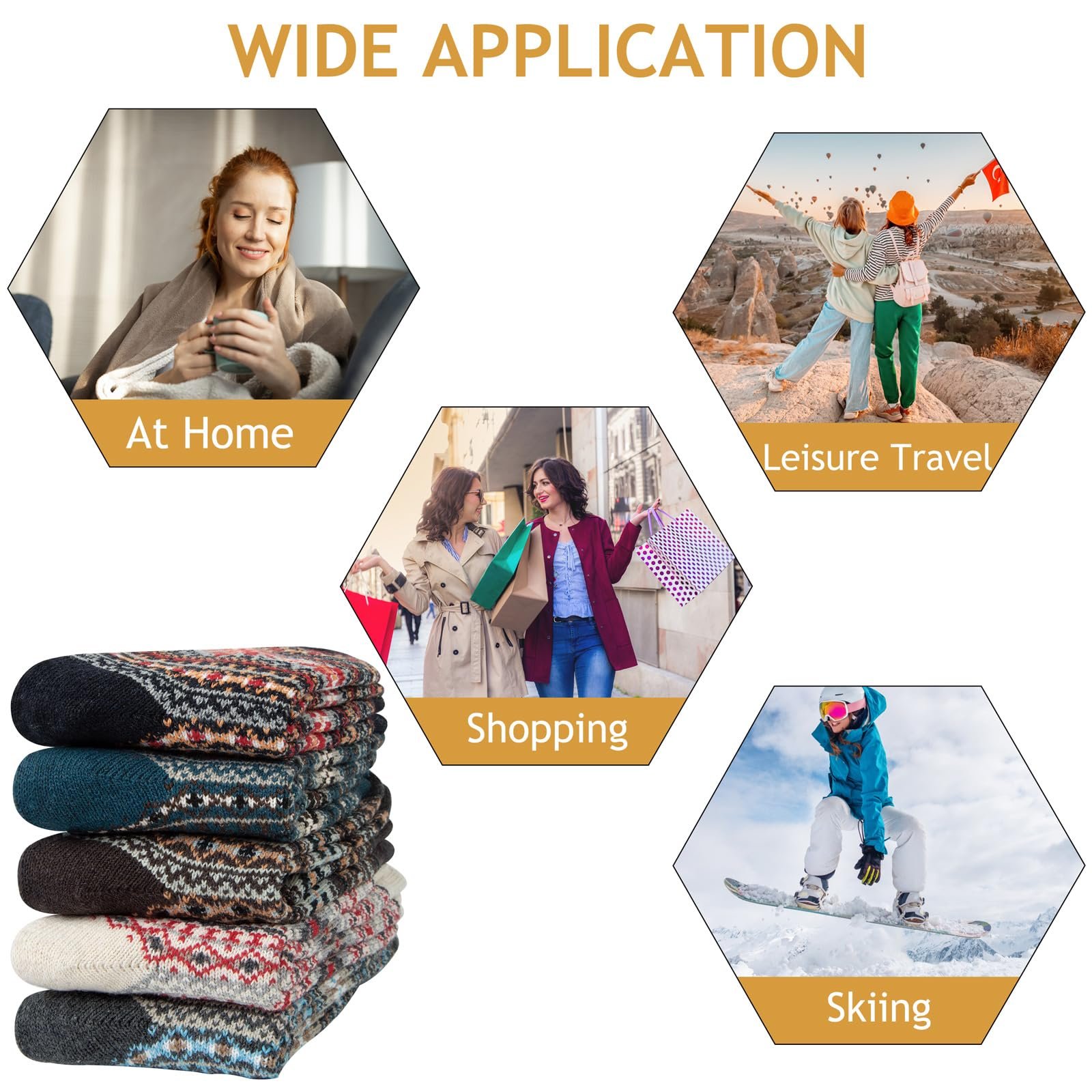 Термошкарпетки Жіночі Вовняні 5 пар, фото №6