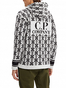 Худи CP COMPANY WOOL JACQUARD LOGO HOODIE synthetic.ua - Фото 1