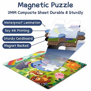 Пазл магнітний 3-в-1 Ліс 16-20-25 деталей Книга-пазл для подорожей synthetic.ua - Фото 1