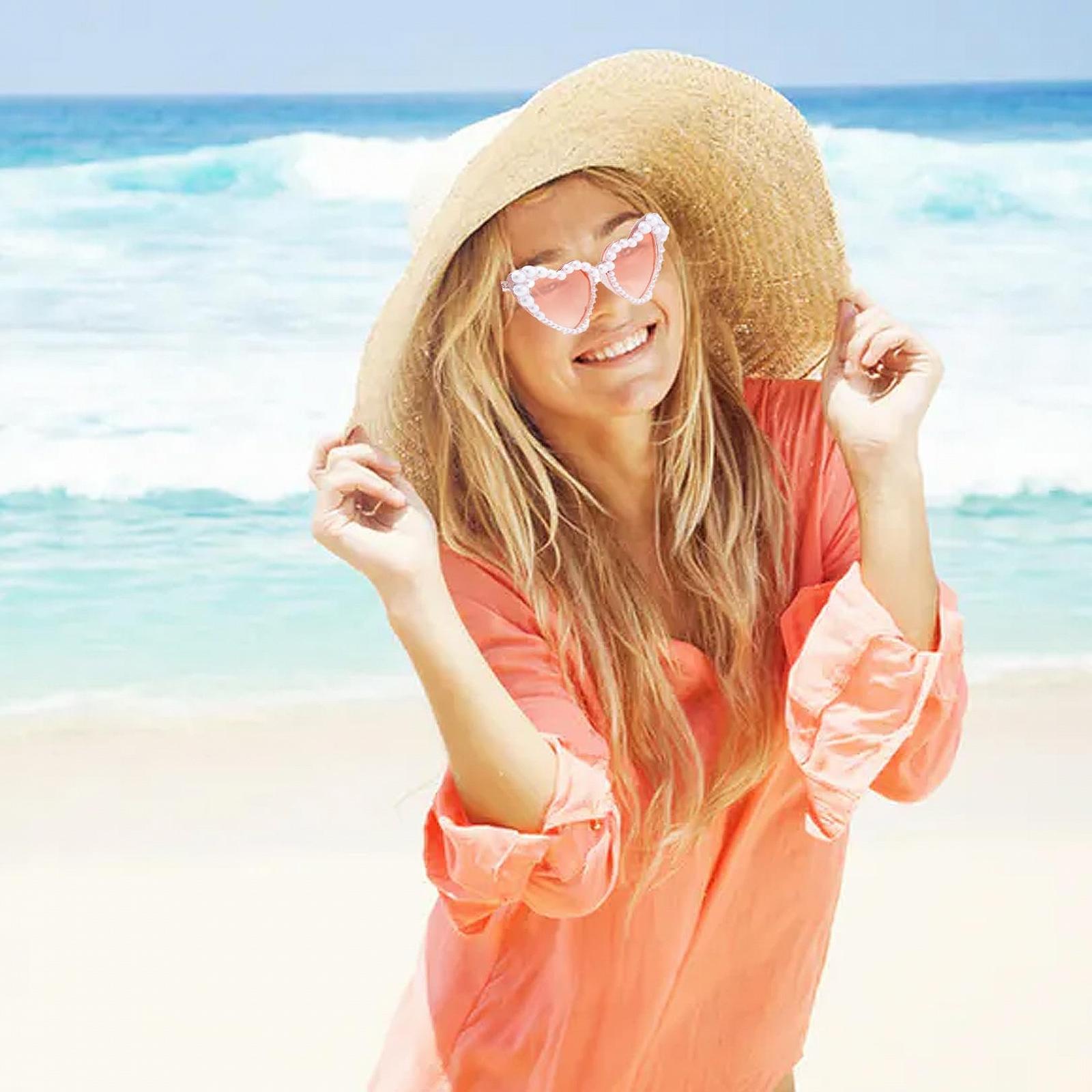 Сонцезахисні окуляри Серце Вінтажні сонцезахисні окуляри Форма серця з перлинним декором, фото №7 Сонцезахисні окуляри Серце Вінтажні сонцезахисні окуляри Форма серця з перлинним декором, фото №7