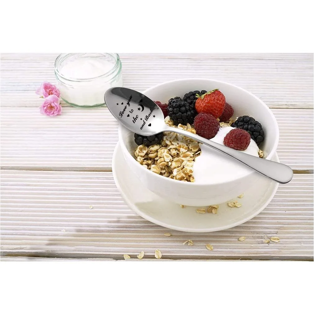 Ложка для кави з гравіюванням Love you to the Moon and Back, фото №7