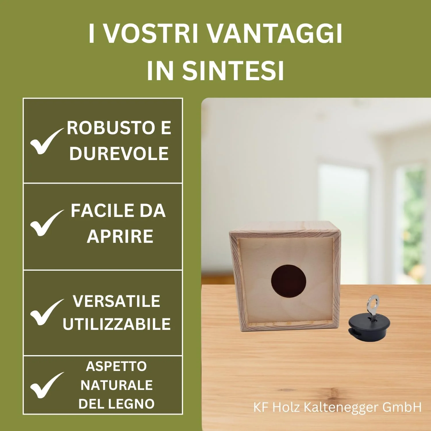 Скарбничка Дерев'яна 10 x 10 x 10 см Набір 3 шт., фото №5