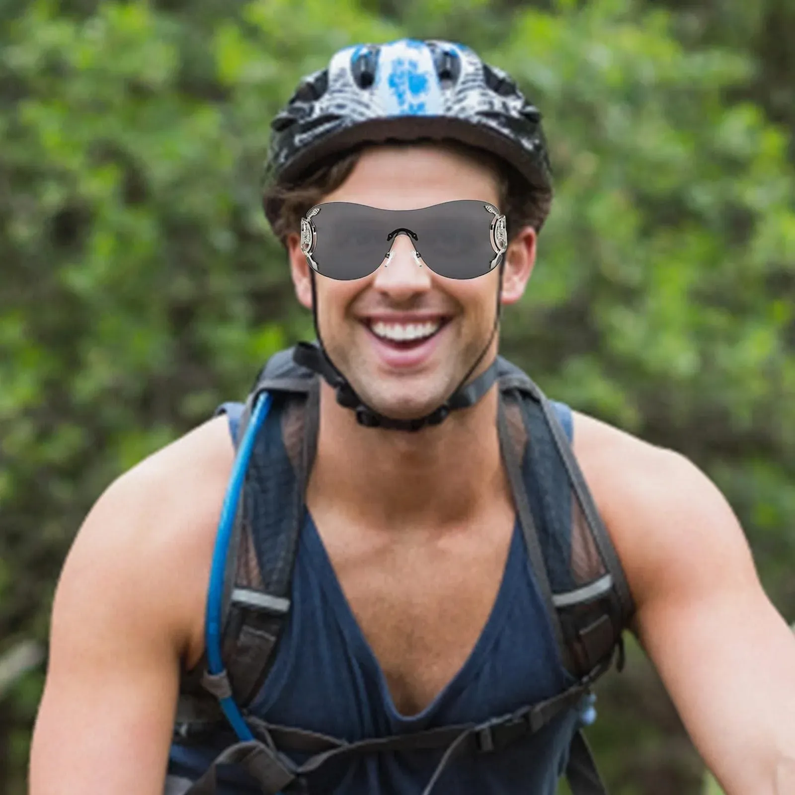 Солнцезащитные очки Y2K Generisch для женщин UV-стойкие змеиные Y2K большие для ежедневного использования, фото №2