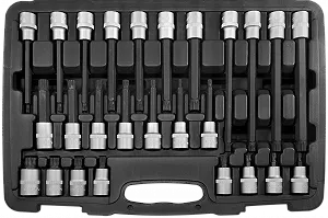 Набор бит-головок SW-STAHL 04424L 1/2" XZN M5-M16 26 предметов - Фото 1