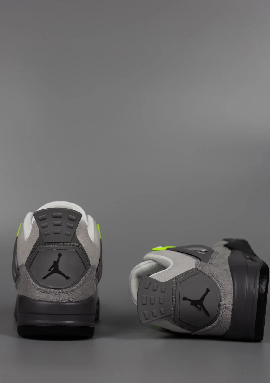 Мужские кроссовки Nike Air Jordan 4 Retro Grey light green, фото №6 Мужские кроссовки Nike Air Jordan 4 Retro Grey light green, фото №6