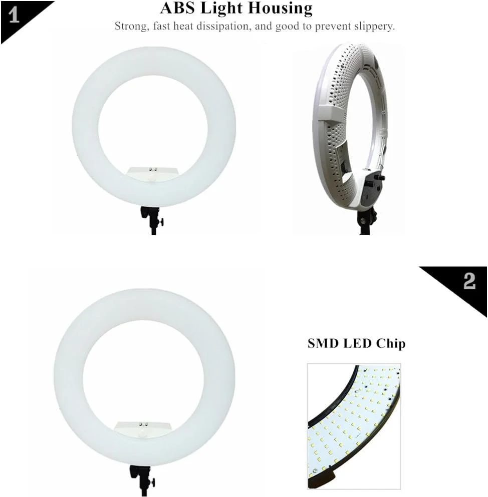 Кольцевая лампа Yidoblo 18" YDFS-480IIW Белый, фото №2 Кольцевая лампа Yidoblo 18" YDFS-480IIW Белый, фото №2