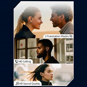 Наушники-переводчики Black synthetic.ua - Фото 1