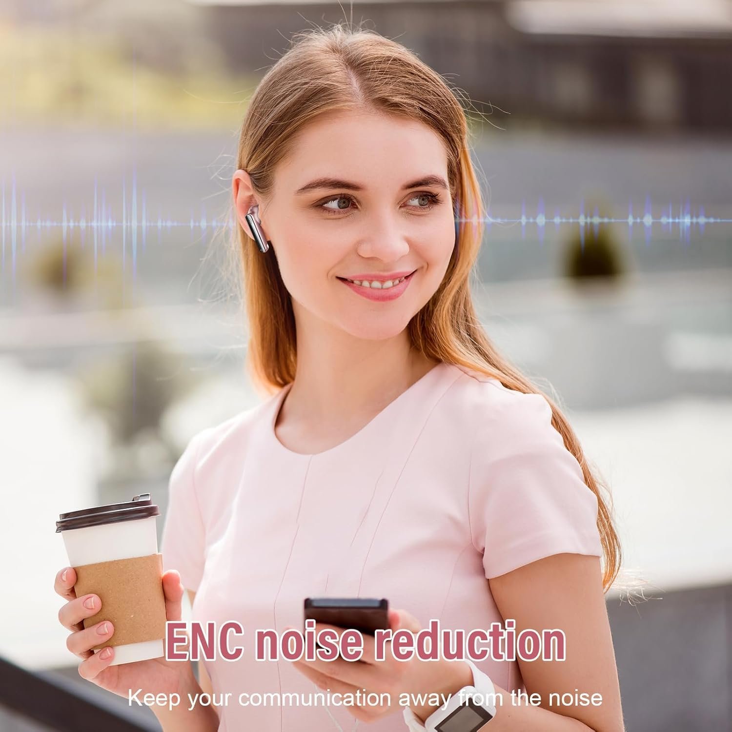 Навушники-перекладачі AI, навушники для перекладу 3-в-1 з 134 мовами в реальному часі, 48 годин, колір рожевий, фото №4