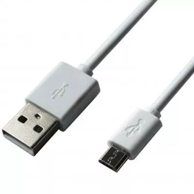 Дата кабель USB 2.0 AM to Micro 5P 1.5m white Grand-X PM015W, фото №1