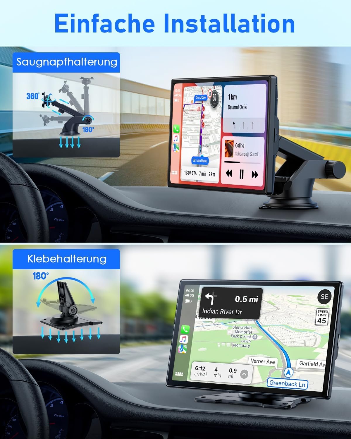 Автомагнітола Lamtto RC07 / 9" / Сенсорна / Apple CarPlay / Android Auto / Bluetooth / FM / AUX, фото №8