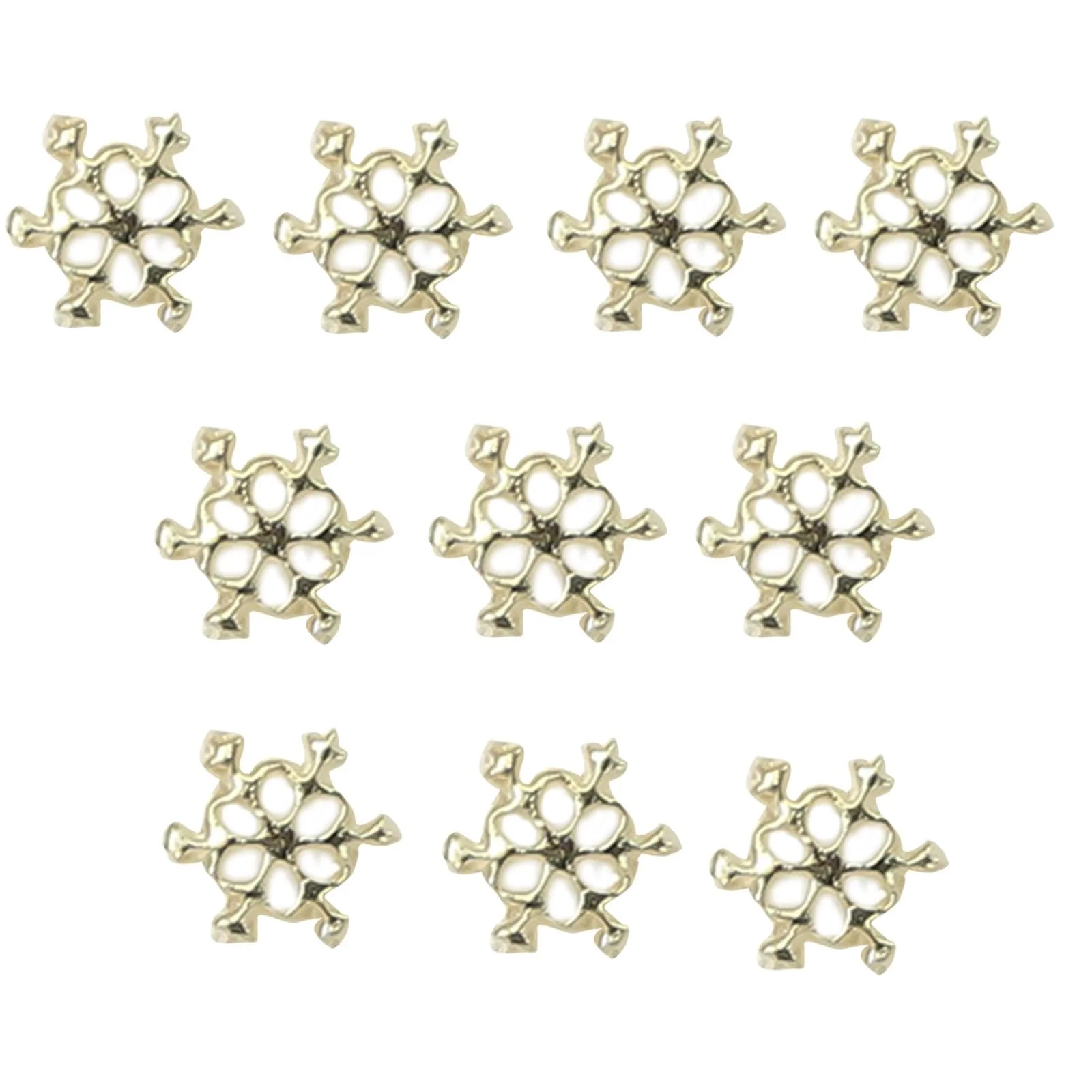 Прикраса для нігтів Сніжинки Модний манікюр, 10 шт, фото №1