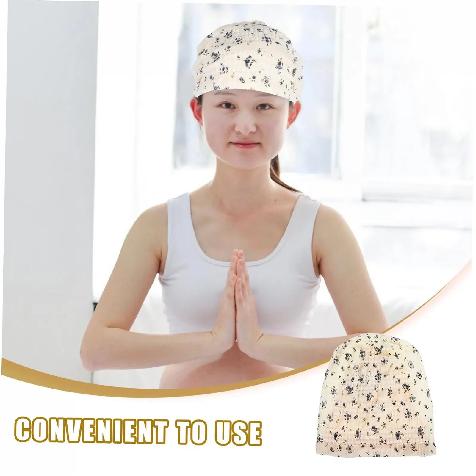 Шапка OATIPHO Багатофункціональна бежева з мереживом, фото №3 Шапка OATIPHO Багатофункціональна бежева з мереживом, фото №3