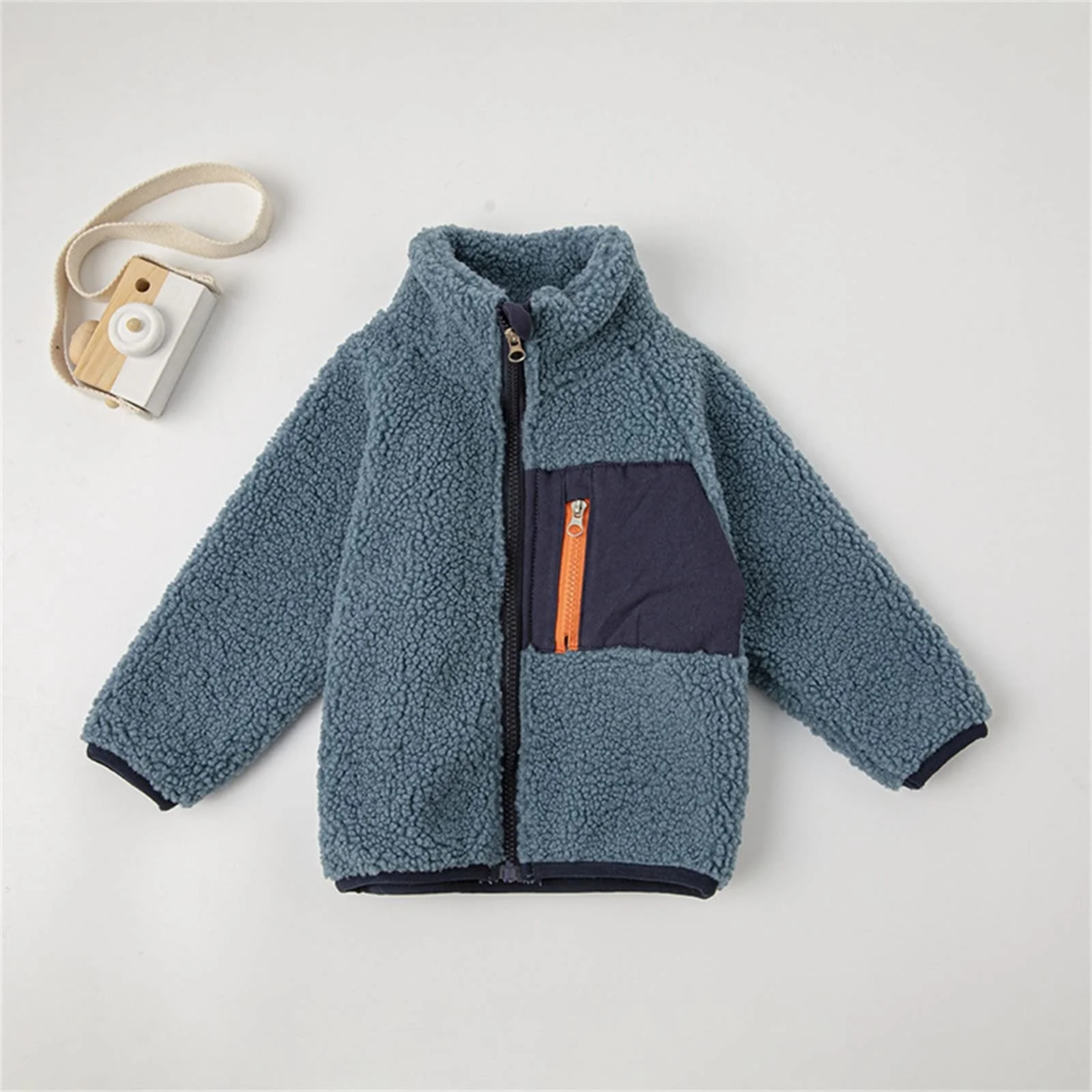 Куртка зимняя детская, для малышей, мальчиков, флисовая, с длинными рукавами, в стиле пэчворк, фото №3