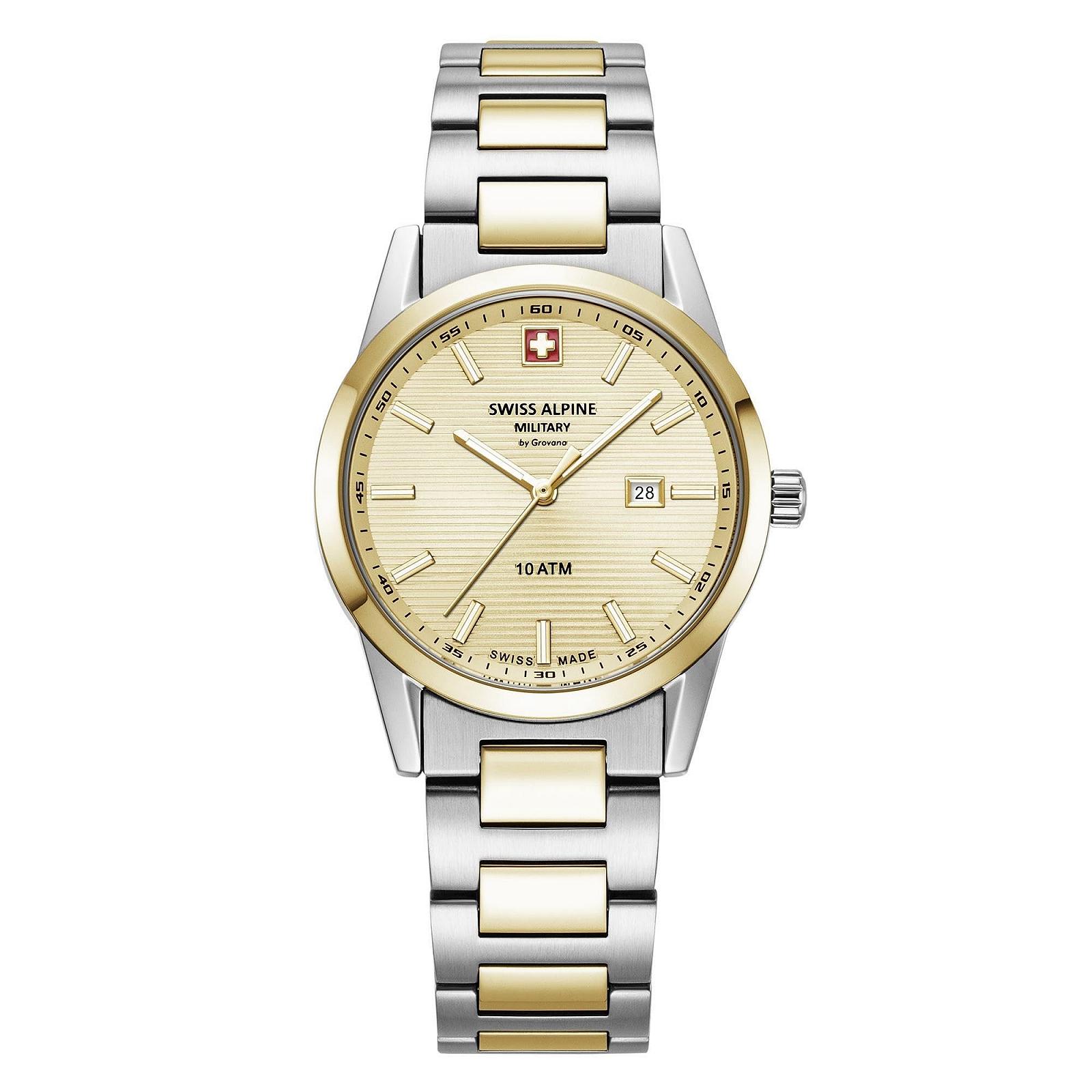 Жіночий аналоговий кварцовий годинник Swiss Alpine Military Stainless Steel, браслет 7767.1141SAM, фото №1