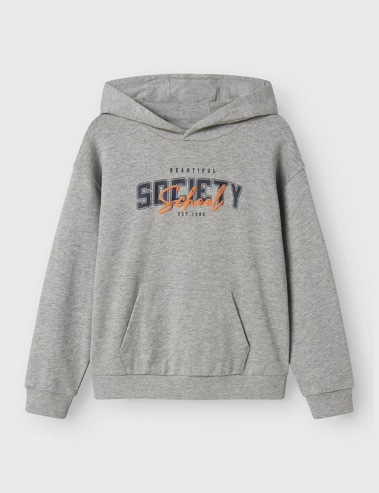 Толстовка NAME IT Nkmlucas LS RLX Sweat Wh Bru, фото №3