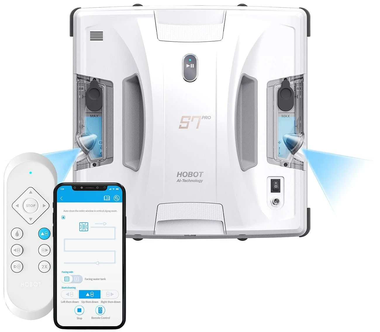 Робот для миття вікон Sichler Exclusive HOBOT S7 Pro Professional, подвійний розпилювач та склоочисник, App, фото №1 Робот для миття вікон Sichler Exclusive HOBOT S7 Pro Professional, подвійний розпилювач та склоочисник, App, фото №1