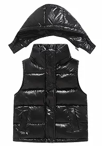 Детский пуховый жилет FEOYA для девочек и мальчиков, стеганый жилет без рукавов для активного отдыха, легкая теплая зимняя куртка, ветрозащитный пуховик для детей 2-12 лет - Фото 1