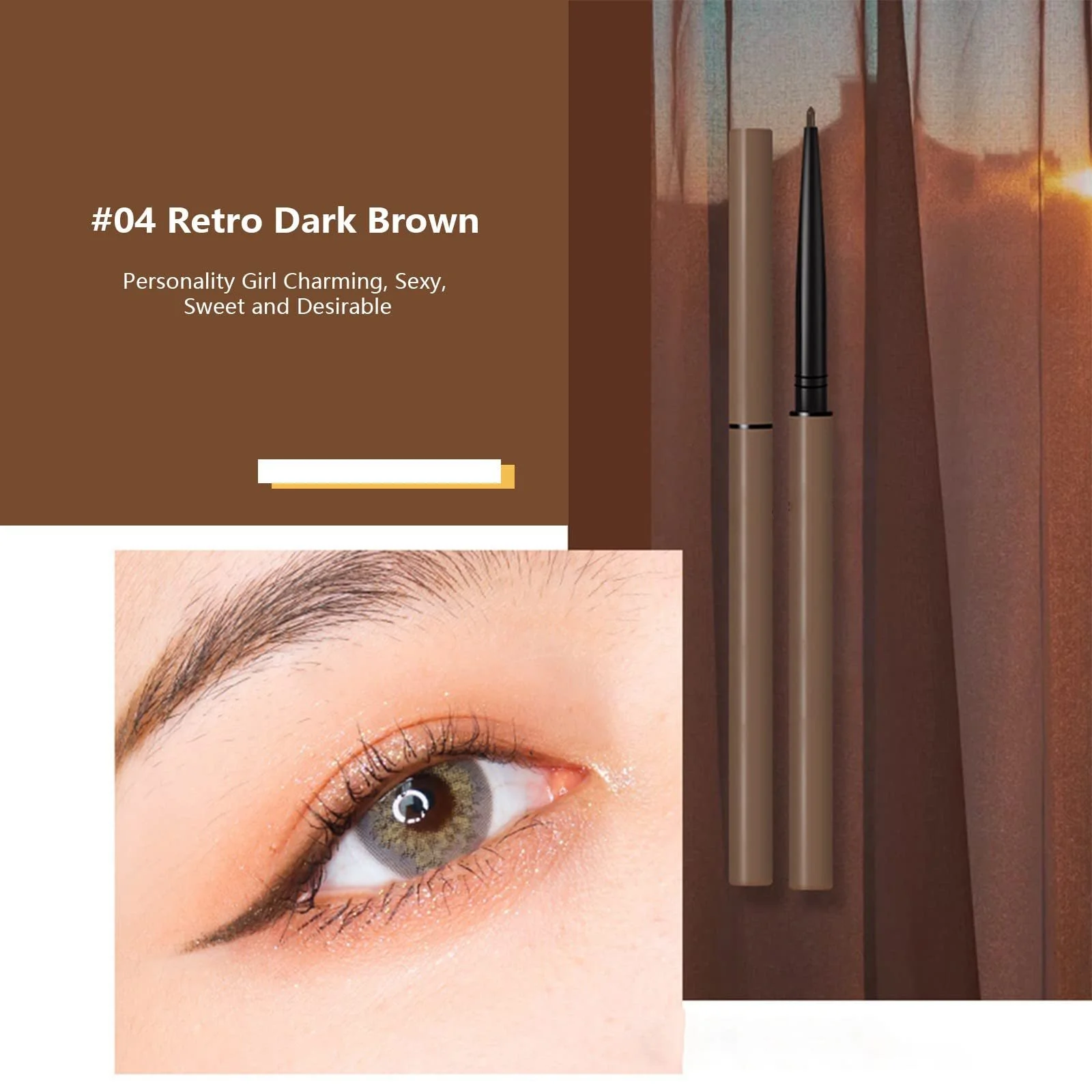 Підводка для очей Водостійка М'яка Кольорова 0,1 мл, фото №2